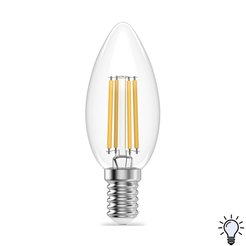 Лампа Gauss Filament Elementary Свеча 10W 670lm 4100К Е14 LED 1/10/100