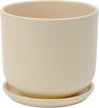 Горшок керамический Экрю d15см h13см v1,6л, цилиндр, бежевый