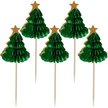 Топпер д/украшения Multidom Елочки 5шт бумага, бамбук