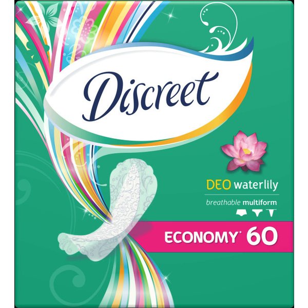 Прокладки ежедневные Discreet 60шт Dео Водяная лилия