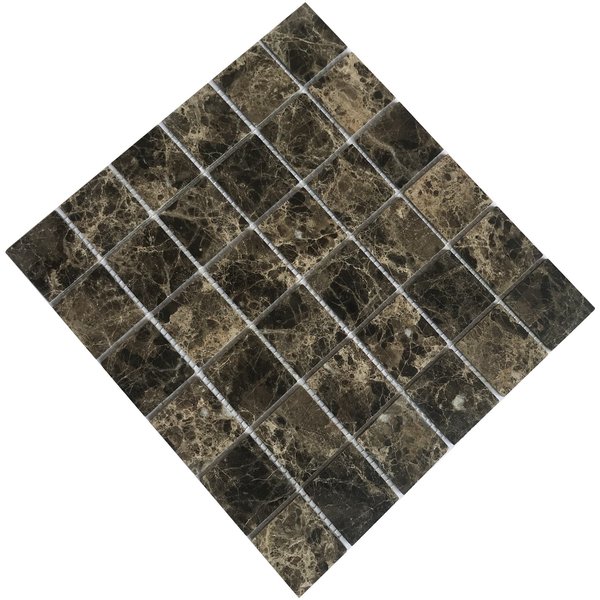 Мозаика Tessare 30,0х30,0х0,4см мрамор темный имперадор шт (L002-SF48)