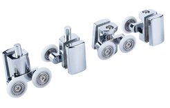 Ролики IDDIS 966D23C8DZ 2 верхних, 2 нижних, двойные, D=23мм, хром, стекло 7-8мм