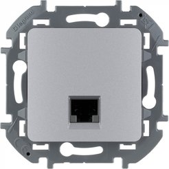 Розетка компьютерная Inspiria RJ45 5E UTP алюминий Legrand 673827