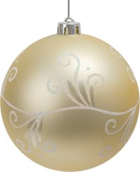 Шар с узором 15см золото, матовый JNPM25-27