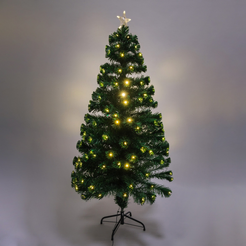 Ель искусственная Сказка 150см, 160LED, теплый белый свет, ПВХ