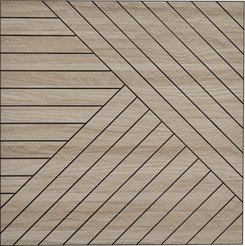 Панели мягкие реечные в комплекте 5шт LAKO DECOR 600-600мм, Бежевый ДИАГОН