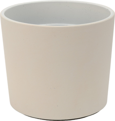 Кашпо бетонное Замша d18см h16см v2,7л, кедр, белый
