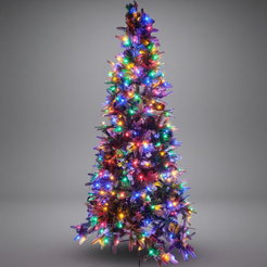 Ель искусственная Герда 240см, заснеженная, с шишками и ягодами, 450LED, ПЭ+ПВХ