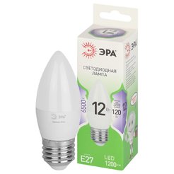 Лампочка светодиодная ЭРА GREEN LINE LED B35-12W-865-E27 GL E27 12 Вт свеча холодный свет