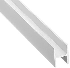 Профиль щелевой для стеновых панелей 6мм (7мм) белый, арт.1060, L600мм