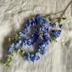 Ветка искусственная Кассия синяя 6 веток 100см