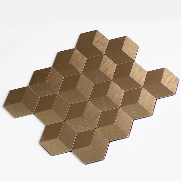 Мозаика Tessare 30,5х26,2х0,4см алюминий бронзовый, самоклеющаяся (L002-LSB 09)