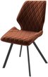 Стул кухонный Mamadoma Rafael М-R d15 45х45х91см велюр/металл, оранжевый/черный, поворотный