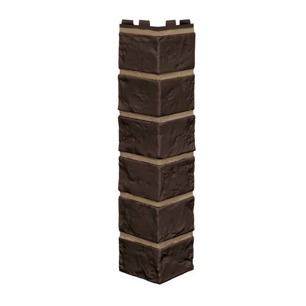 Угол наружный Vilo Brick 92х420мм темно-коричневый с фугой