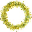 Украшение Венок из мишуры 27см, золото, SYMTZS-1623195
