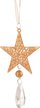 Украшение фигурное Звезда с подвеской 8,3хх15,5см, розовое золото, акрил, SYYKLC-1923119 Украшение фигурное Звезда с подвеской 8,3хх15,5см, розовое золото, акрил, SYYKLC-1923119