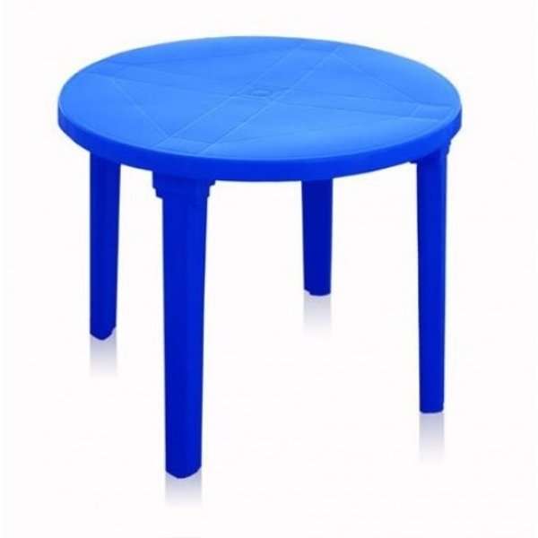Стол круглый 900x710мм синий