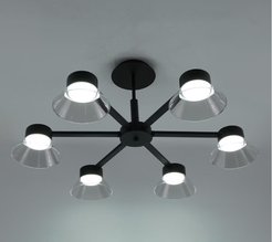 Люстра LATEA 6xGX53 R-750x330- BLACK/CLEAR-220-IP20