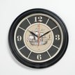 Часы настенные Корабль d35см черный плавный ход 