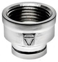 Муфта латунная переходная V&G хромированная 1"х1/2"