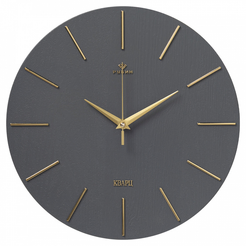 Часы настенные Рубин Классика без цифр d30см пластик серый