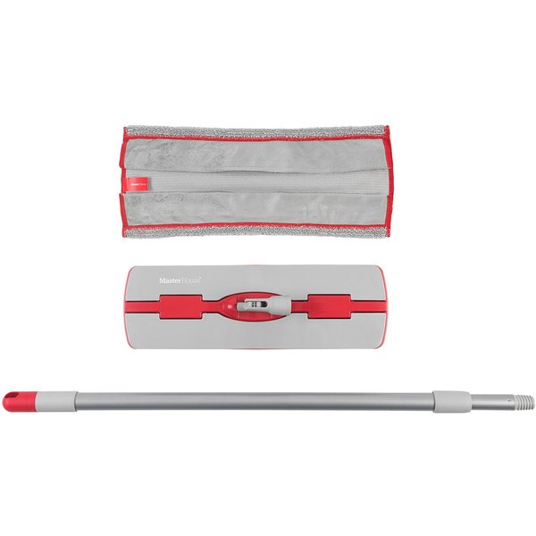 Швабра Master House Марио ручка телескопик 78-128см, металл/пластик, насадка 40х20см, микрофибра