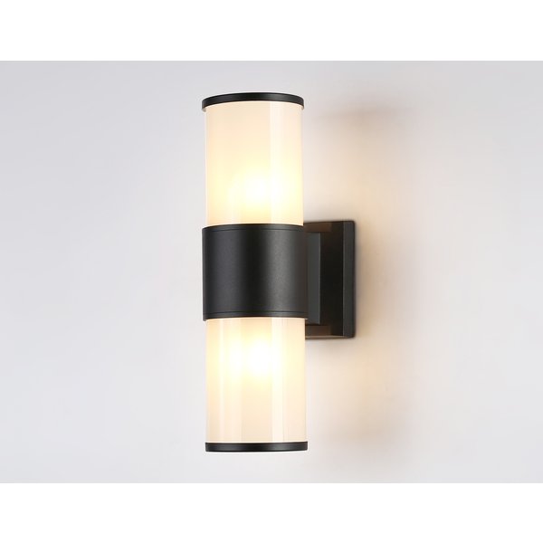 Светильник уличный настенный архитектурный Ambrella light ST2455 BK/FR IP54 E27 черный/белый матовый