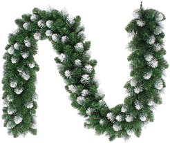 Гирлянда-хвоя искусственная 270х30см заснеженная 280 веточек, хвоя 6смх0,1мм, ПВХ SYTT-0925135