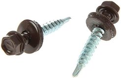 Саморез кровельный RAL 8017 шоколадно-коричневый 4,8х28 300шт Profit ведро