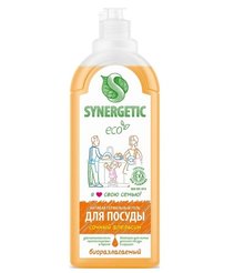 Средство д/мытья посуды антибактериальное Synergetic ЭКО 1л Апельсин