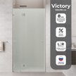 Дверь распашная VICTORY 120 МАТ с глухим стеклом (левая/правая) 120х195см,8мм,универс петли,матовое стекло