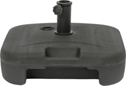 Подставка под садовый зонт 46х46см h14,5см, для стоек d38/48мм, объем: 24л, ПНД, черный, HT-BS09