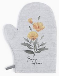 Варежка-прихватка Этель Yellow poppies 20х27 см, 100% хл, 250 г/м2
