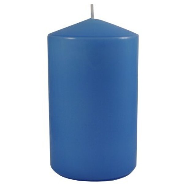 Свеча столбик голубая 70х120мм