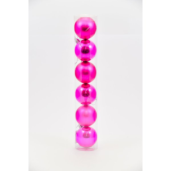 Набор из 6 шаров 60мм розовый SY-1434