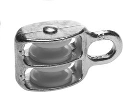 Блок для троса двойной оцинк (нейлон шкив) 30мм (1шт)-ярлык Profit