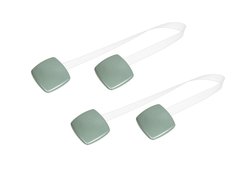 Клипсы магнитные КВАДРО с лентой, цвет №20 зеленый