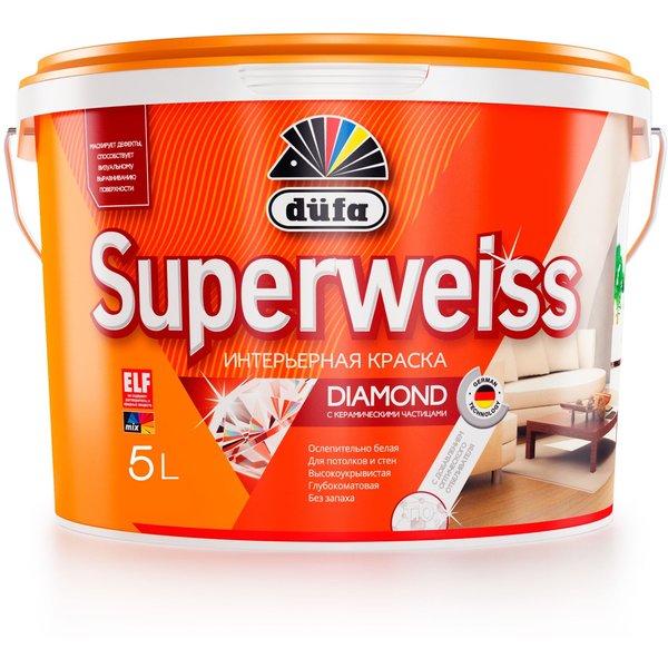 Краска интерьерная DUFA SUPERWEISS RD4 (5л)
