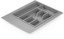 Лоток для столовых приборов Универсал 490х390мм пластик серый глянец