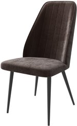 Стул кухонный Mamadoma Leonard M b29 45х45х94см велюр/металл, коричневый/черный