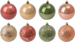 Набор шаров 8шт 8см мультиколор, глянец/матовый/перламутр, EUSYQB-0124404