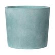 Кашпо бетонное Замша d18см h16см v2,7л, кедр, бирюза