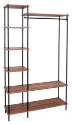 Система открытого хранения ЗМИ Гардеробная №47 НеШкаф 114,5х36,5х206,5см сталь/ЛДСП, черный