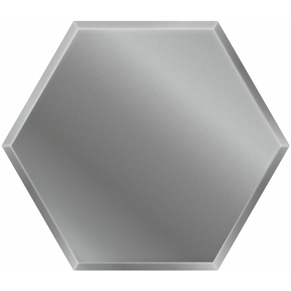 Плитка зеркальная Соты 17х20х0,4см фацет сатин серебро 4шт/кмп