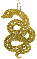 Украшение подвесное Magic Time Золотая змея 10х7х0,3см арт.92119