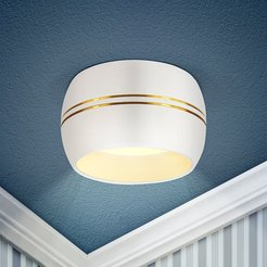 Светильник точечный накладной Эра OL13 GX53 WH/GD Gx53 алюминий/белый/золото