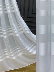 Тюль Лен Versace v-55 белый 300см