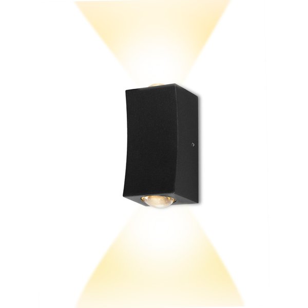 Светильник duwi Nuovo настенный 50х35х100мм 2Вт литой алюминий 3000К IP54 черный 24349 6