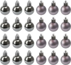Набор шаров 24шт 3см серый, глянец/матовые, SYQA-0124009