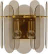 Бра Бриз 2х60W E27, металл, стекло, бронза, топаз